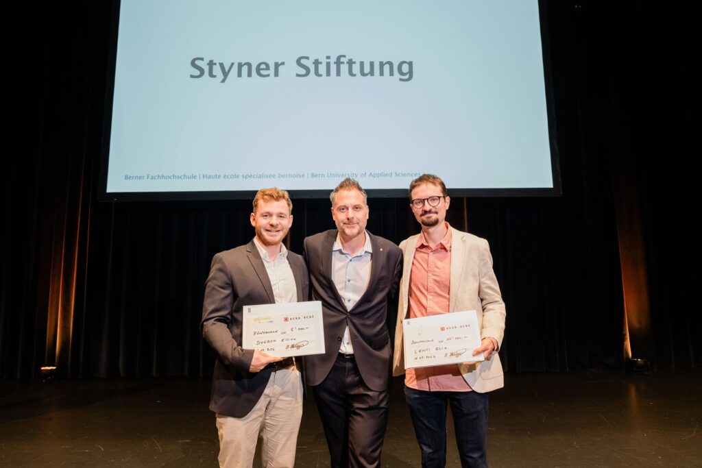 Styner-Preis 2026 – Elia Lenti (1. Preis, CHF 10'000) und Kilian Schürch (2. Preis, CHF 5'000).